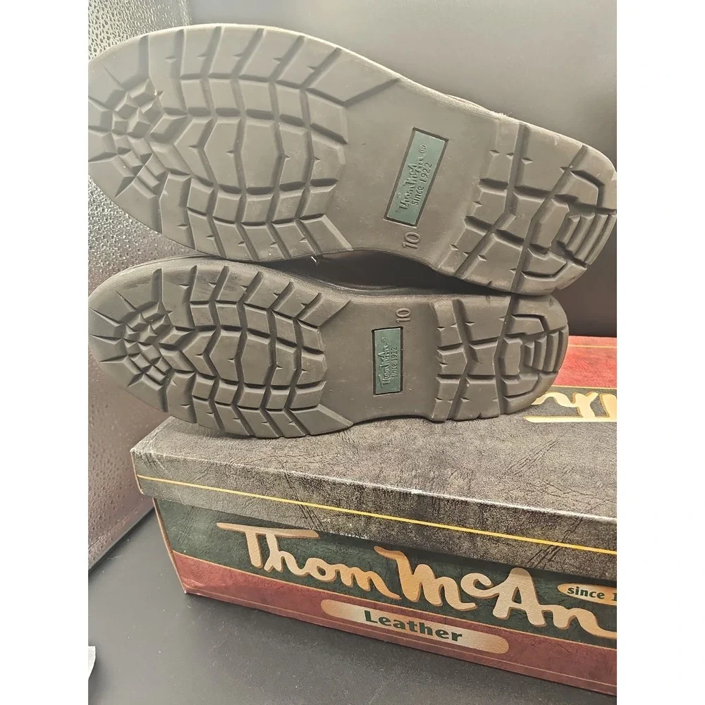 Vtg Thom McAn Leather Poron 4000 Lifetime Comfort Oxford Lace Boot Size 10